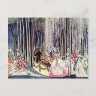 Postal Las doce princesas bailarinas de Kay Nielsen