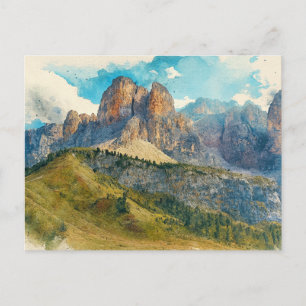 Postal Las Dolomitas Italia - Pintura de Salpicaduras de 