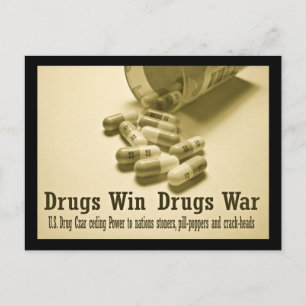 Postal ¡Las drogas ganan!