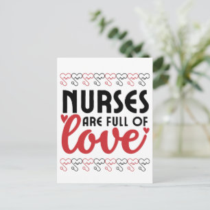 Postal Las enfermeras están llenas de Amor - Enfermera