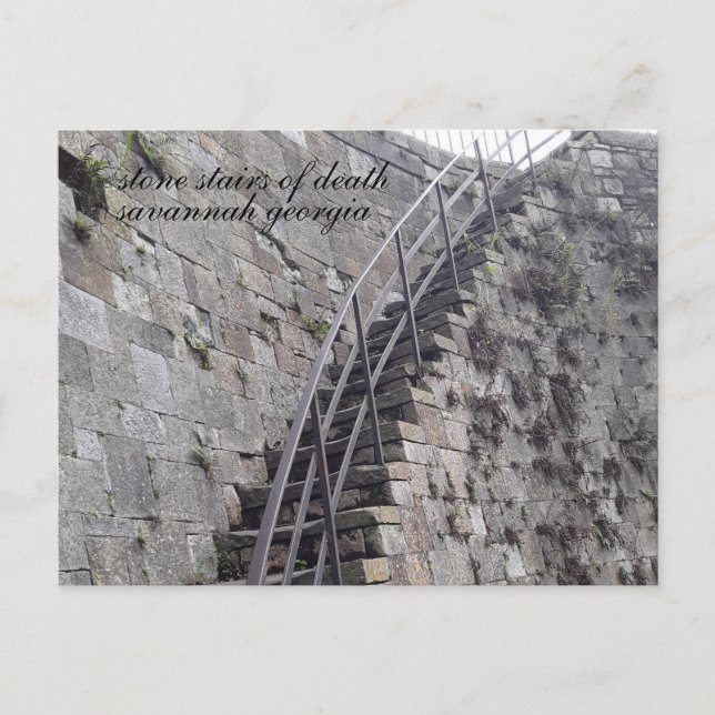 Postal las escaleras de piedra de la muerte savannah geor (Anverso)