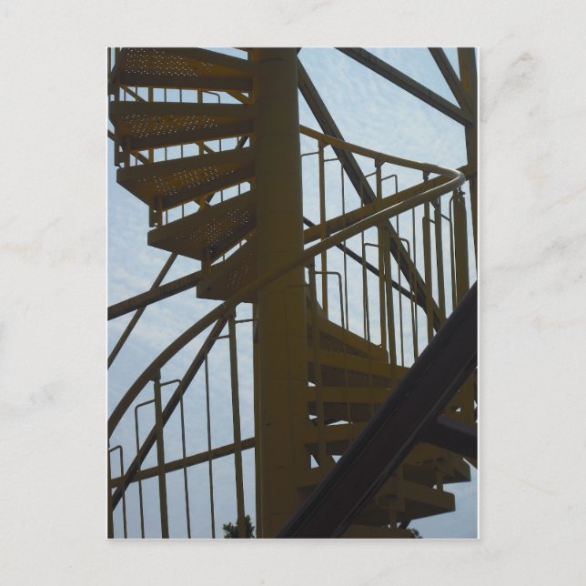 Postal Las escaleras redondas (Anverso)
