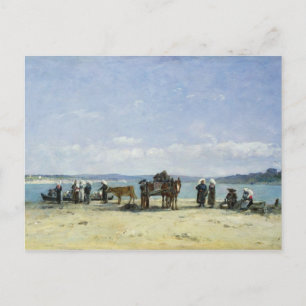 Postal Las esposas de los pescadores de Breton, 1870-73 (