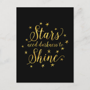 Postal Las Estrellas Necesitan Oscuridad Para Brillar El