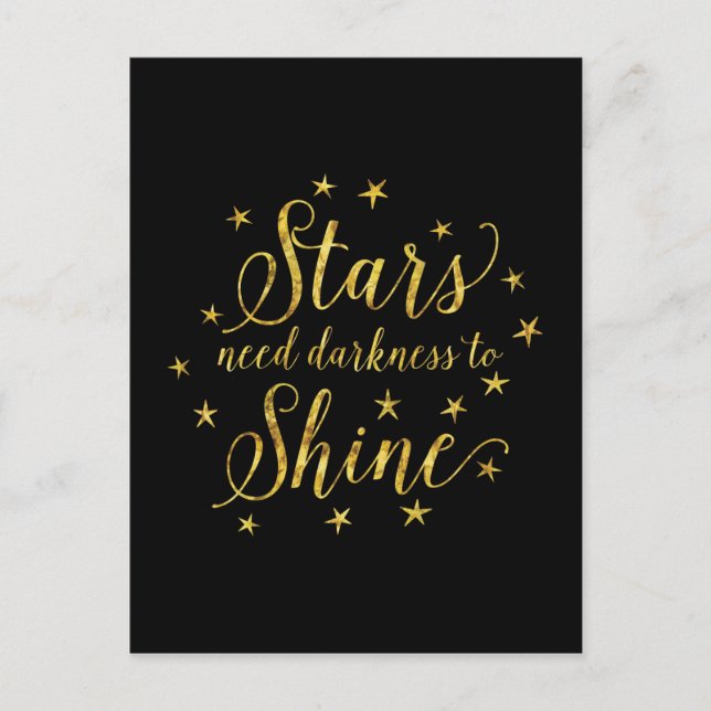 Postal Las Estrellas Necesitan Oscuridad Para Brillar El  (Anverso)