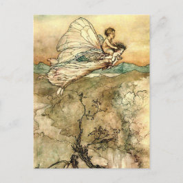 Postal Las fábricas de Arthur Rackham en vuelo