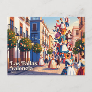 Postal Las Fallas Valencia España