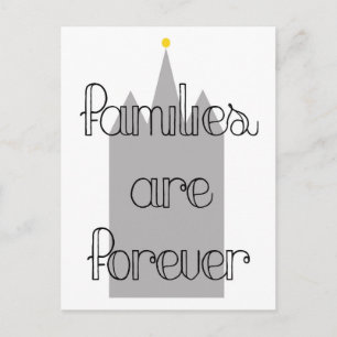 Postal las familias son para siempre mormon lds templo