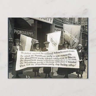 Postal Las feministas protestan contra los republicanos, 