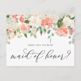 Postal Las flores de arena y marfil son mi empleada de ho