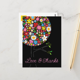 Postal Las Flores De Primavera Extrañas Moda De Árbol Pop