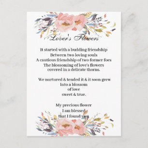 Postal - las flores del amante