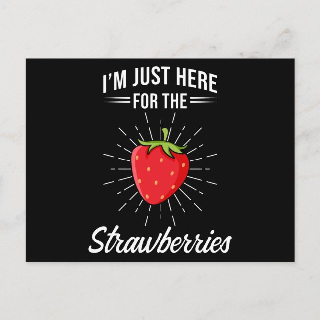 Postal Las fresas dicen ser divertidas (Anverso)