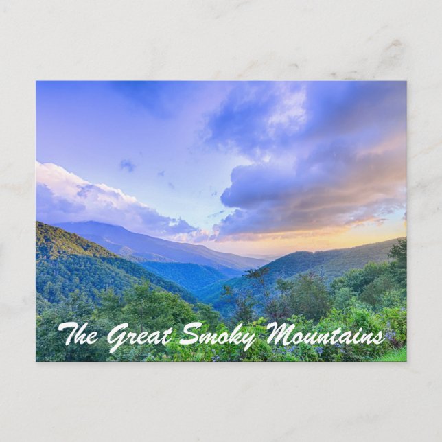 Postal Las grandes montañas humeantes (Anverso)