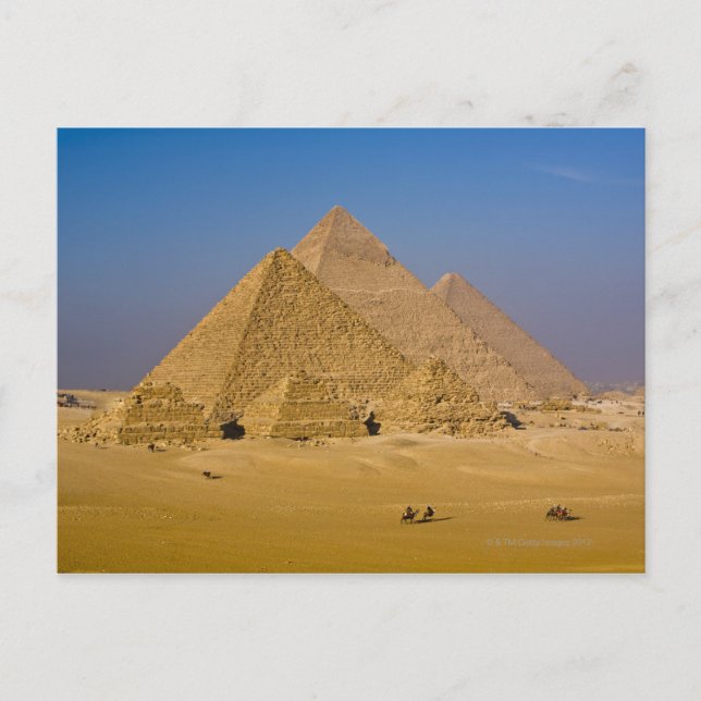 Postal Las grandes pirámides de Giza, Egipto (Anverso)