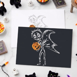 Postal Las hadas de calabaza se divierten en Halloween