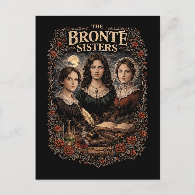 Postal Las hermanas Brontë (Anverso)