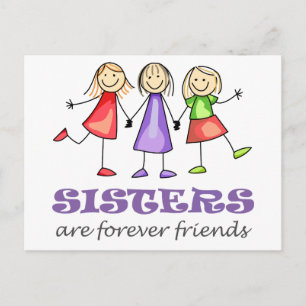 Postal Las hermanas son para siempre