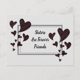 Postal Las hermanas son para siempre amigos hermanos del