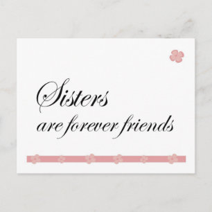 Postal Las hermanas son siempre amigos