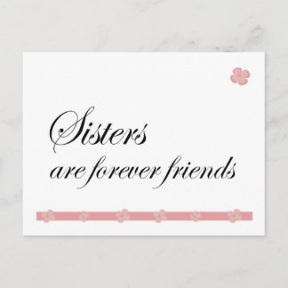 Postal Las hermanas son siempre amigos