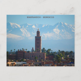 Postal Las hermosas montañas del Atlas Rojo de Marrakech
