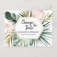 Las hojas tropicales del marco geométrico cambian 