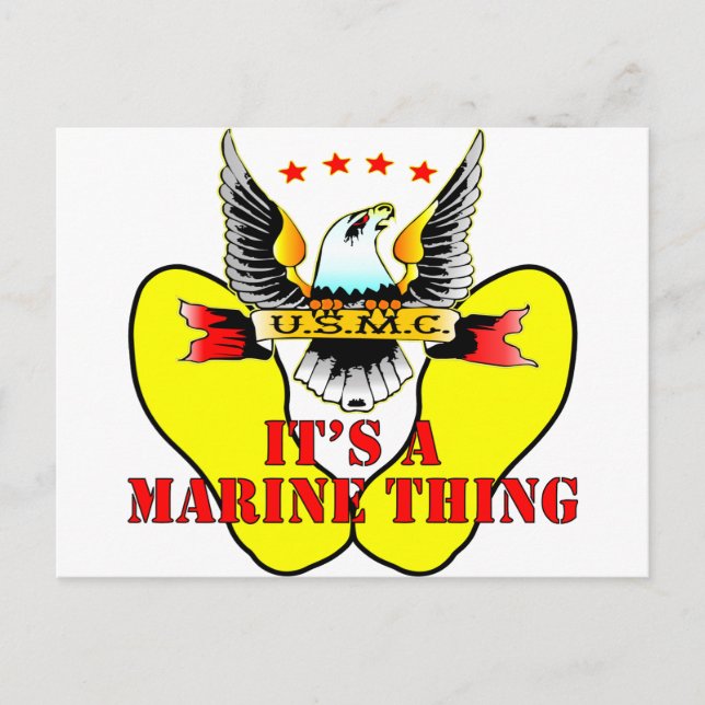 Postal Las huellas amarillas del USMC son cosa marina (Anverso)