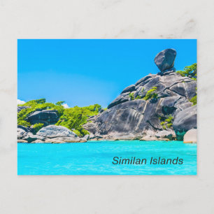 Postal Las Islas Similan, Tailandia Playa con Rocas