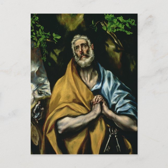 Postal Las lágrimas de San Pedro, a finales de los años 1 (Anverso)