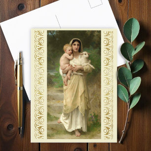 Postal Las lamas de William Bouguereau