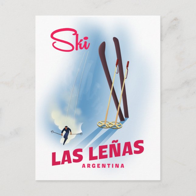 Postal las leñas Argentina (Anverso)