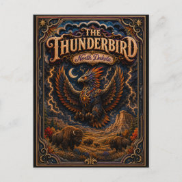 Postal Las Leyendas del Pájaro del Trueno de Dakota del N