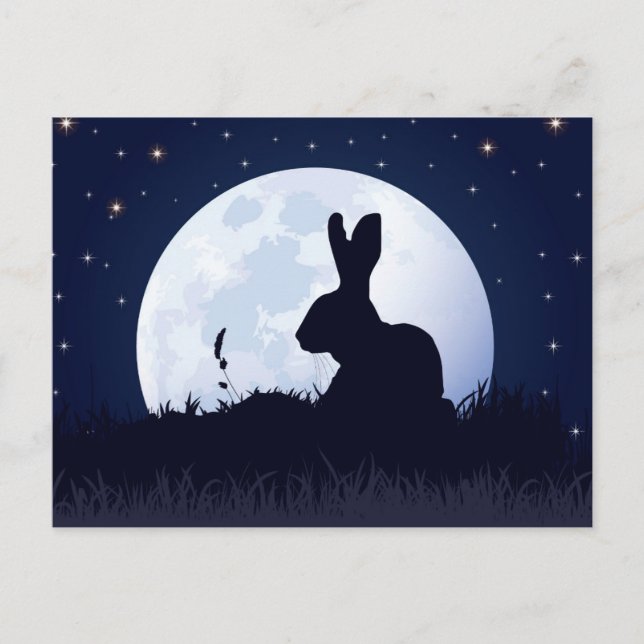 POSTAL LAS LIEBRES DEL BLANCO DE CREGGAN (Anverso)