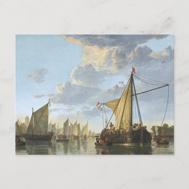 Postal Las maas en Dordrecht por día (Anverso)