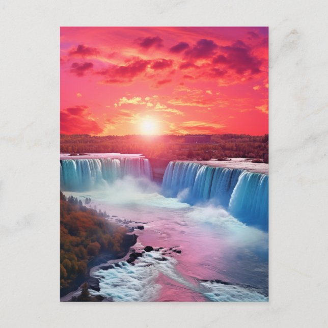 Postal Las majestuosas cataratas del Niágara #24 (Anverso)