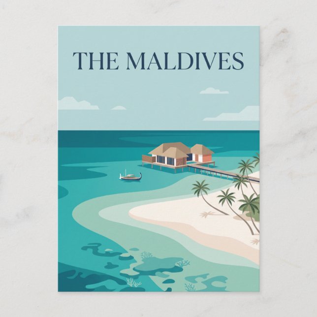 Postal Las Maldivas (Anverso)