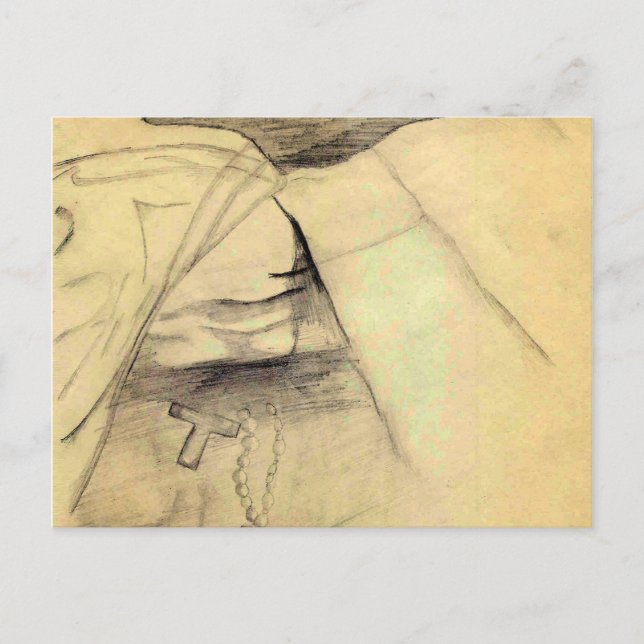 Postal Las manos de Monsignor (Anverso)