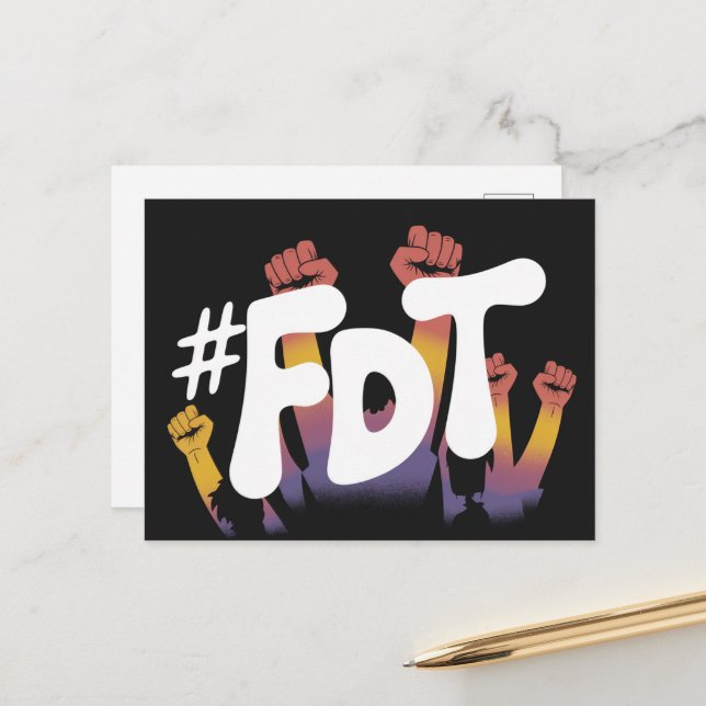 Postal Las manos del FDT en el aire (Anverso/Reverso In Situ)