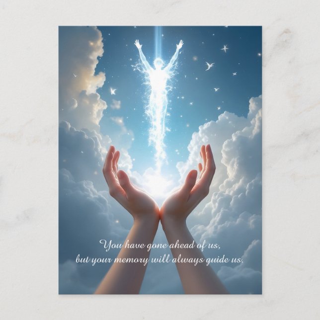 Postal Las manos liberan al alma, te has vuelto compasivo (Anverso)