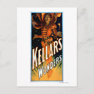 Postal Las maravillas de Kellar vestidas como la magia de