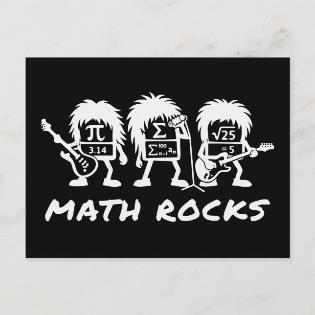 Postal Las Matemáticas Rocan Humor Académico de Banda de  (Anverso)