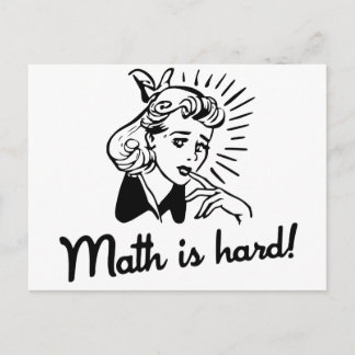 Postal Las matemáticas son difíciles
