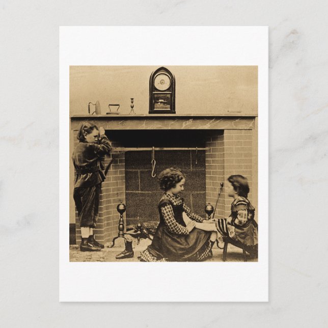 Postal Las medias fueron colgadas por la chimenea con cui (Anverso)