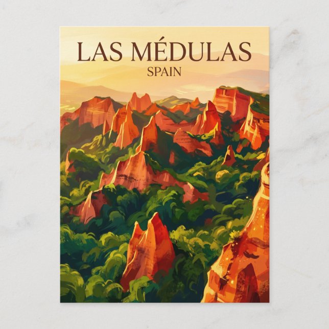Postal Las Médulas España (Anverso)
