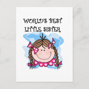 Postal Las mejores camisetas de hermanita del mundo de Br