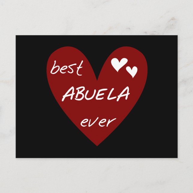 Postal Las mejores camisetas y regalos de Abuela del (Anverso)