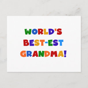 Postal Las mejores camisetas y regalos de la abuela más b