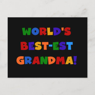 Postal Las mejores camisetas y regalos de la abuela más b
