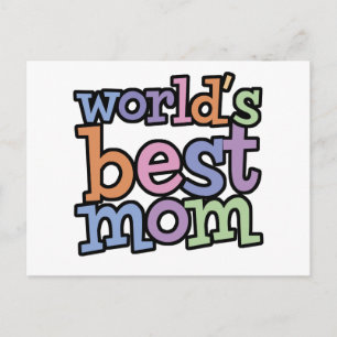 Postal Las mejores camisetas y regalos de mamá del mundo